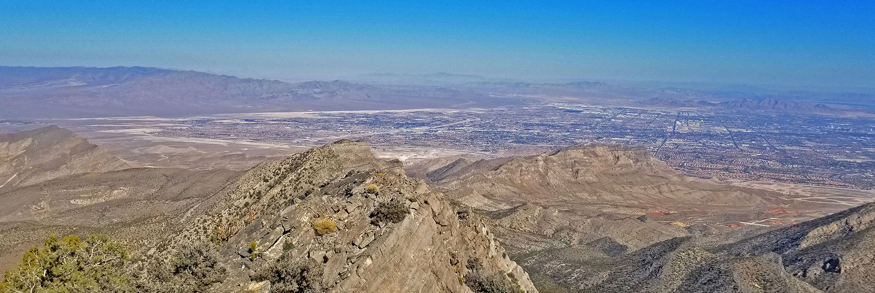 Centennial Hills Area and Gass Peak from La Madre Mt. Summit | La Madre Mountain,, El Padre Mountain, Burnt Peak | La Madre Mountains Wilderness, Nevada