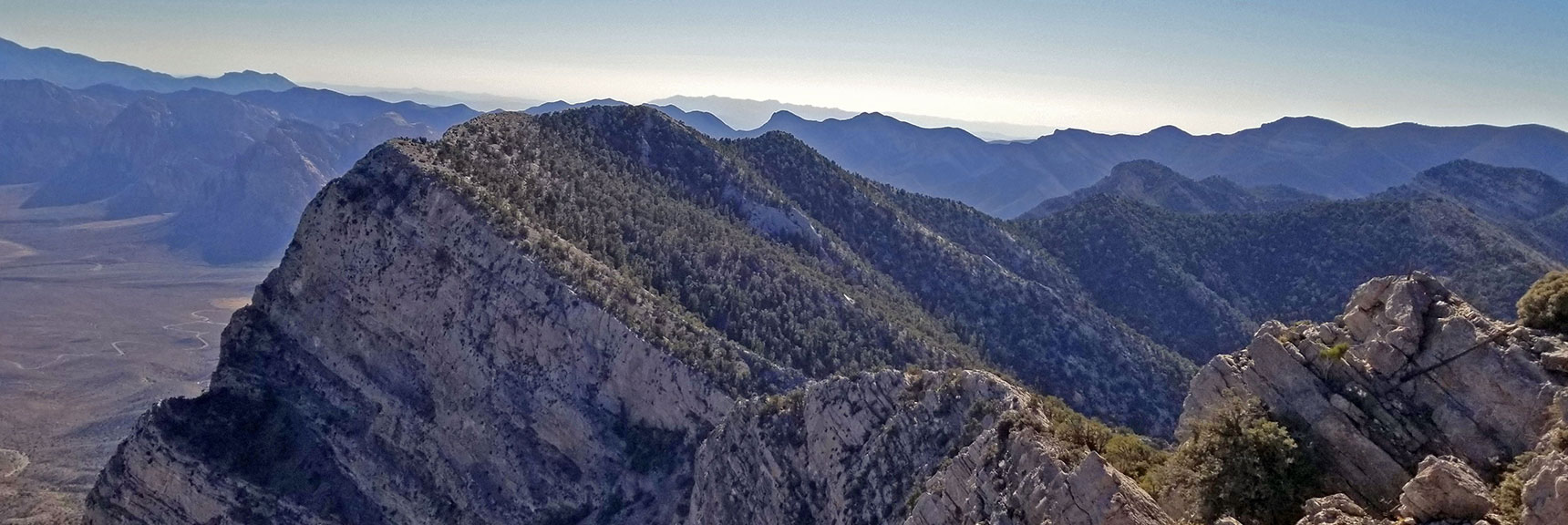 El Padre Mt Cliff and Long Summit | La Madre Mountain,, El Padre Mountain, Burnt Peak | La Madre Mountains Wilderness, Nevada