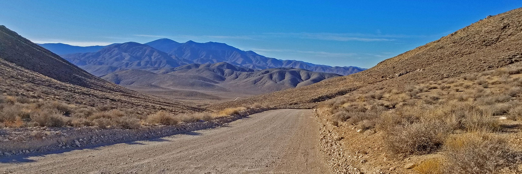 Looking Back Down the Approach Road Toward Telescope Peak Area | Skidoo Stamp Mill, Panamint Mountains, Death Valley National Park, CA