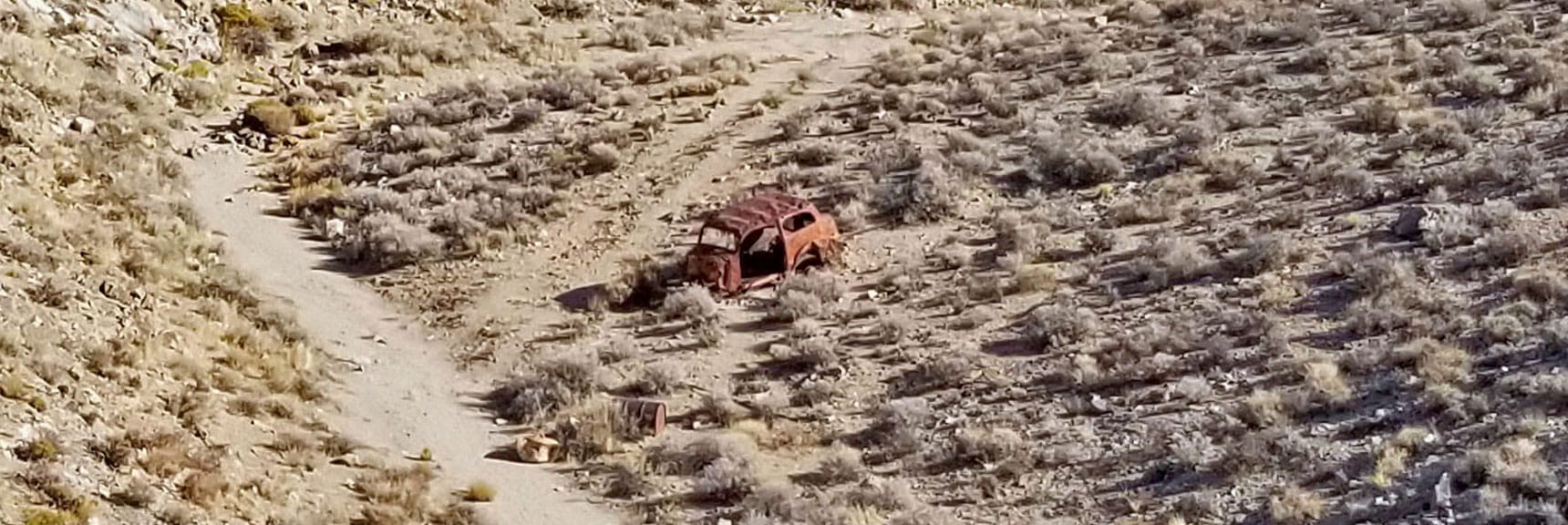 Old Rusty Auto Left Behind | Skidoo Stamp Mill, Panamint Mountains, Death Valley National Park, CA