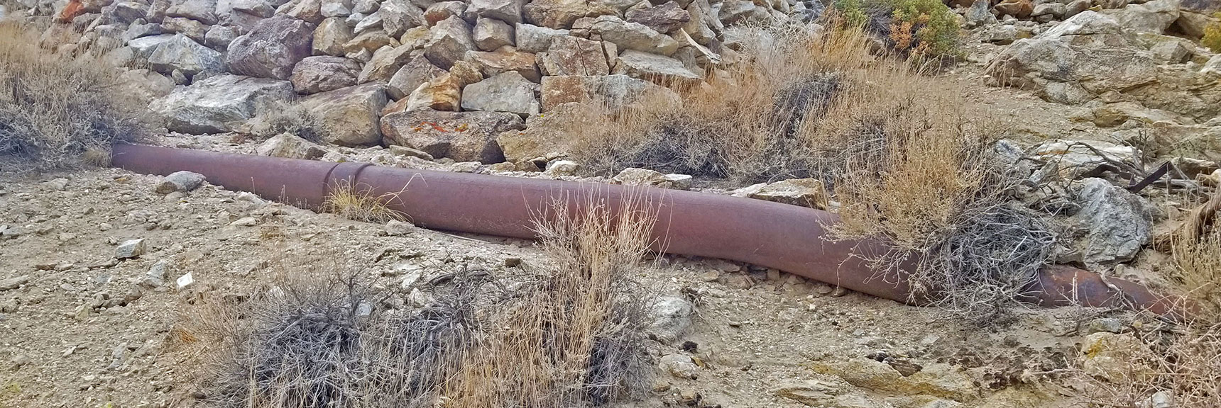 Final Section of the Water Pipe from Telescope Peak Spring? | Skidoo Stamp Mill, Panamint Mountains, Death Valley National Park, CA