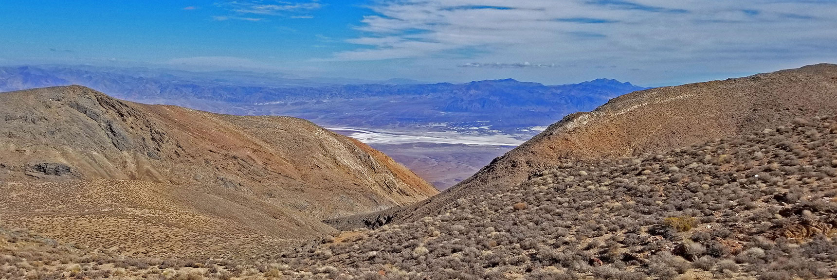 View Down into Death Valley About 6 Miles from Emigrant Canyon Road | Skidoo Stamp Mill, Panamint Mountains, Death Valley National Park, CA