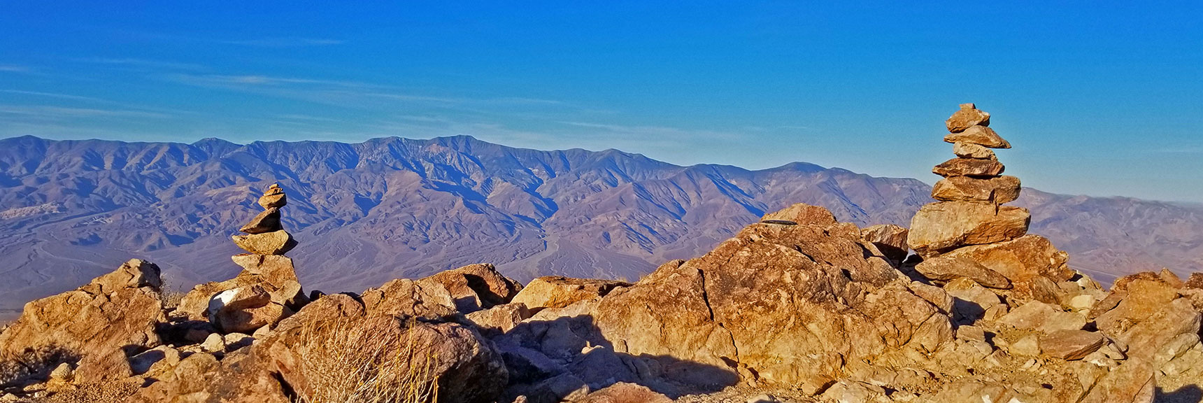 Panamint Range as Background to Cairns on Dante's Ridge | Dante's View to Mt. Perry | Death Valley National Park, CA