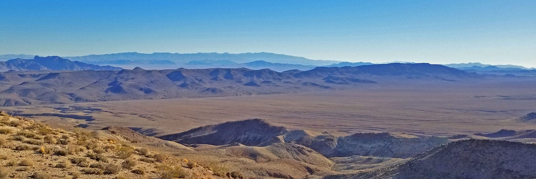 Mt. Charleston Wilderness as Distant Faint Background East of Dante's Ridge | Dante's View to Mt. Perry | Death Valley National Park, CA