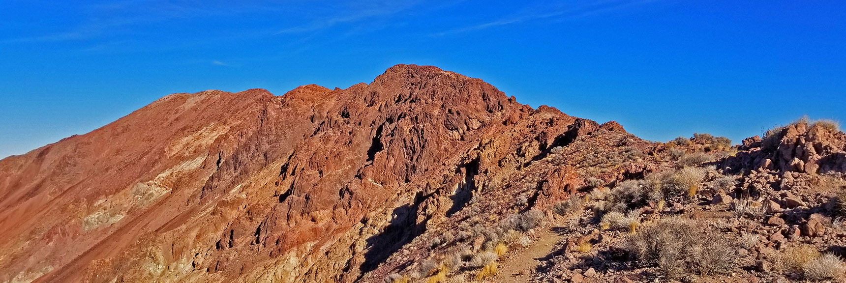 Nearing the Summit Red Rock Ridge of Mt. Perry | Dante's View to Mt. Perry | Death Valley National Park, CA