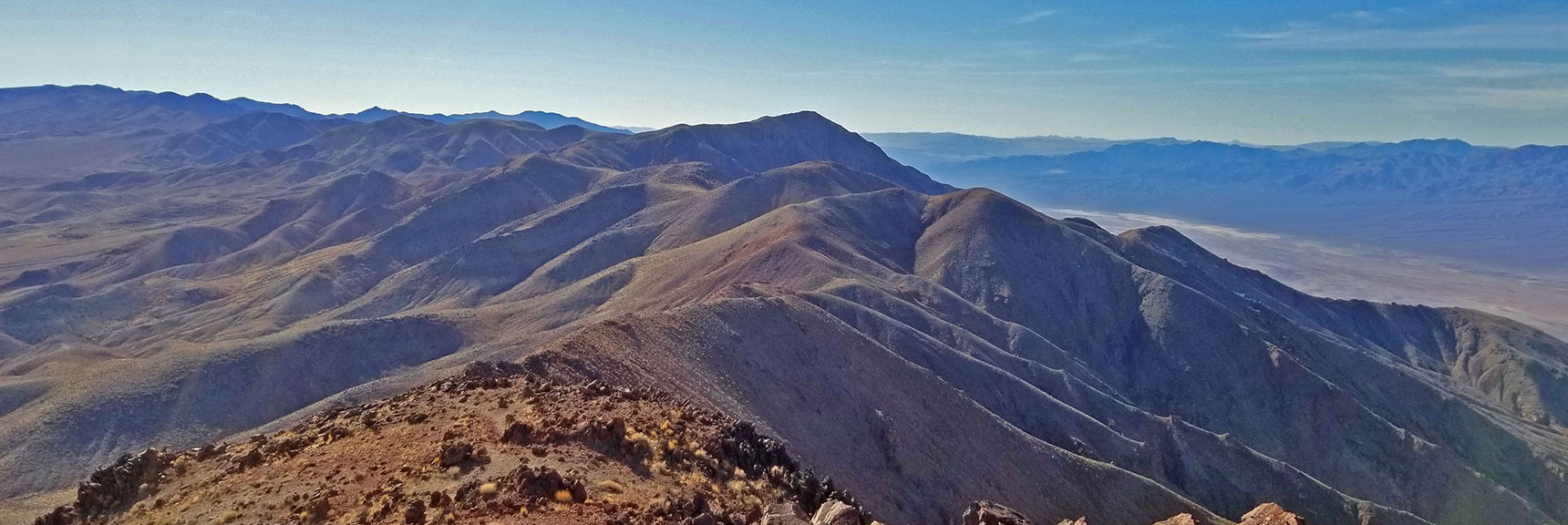 Long View of Dante's Ridge from Mt. Perry Summit Toward Dante's View | Dante's View to Mt. Perry | Death Valley National Park, CA