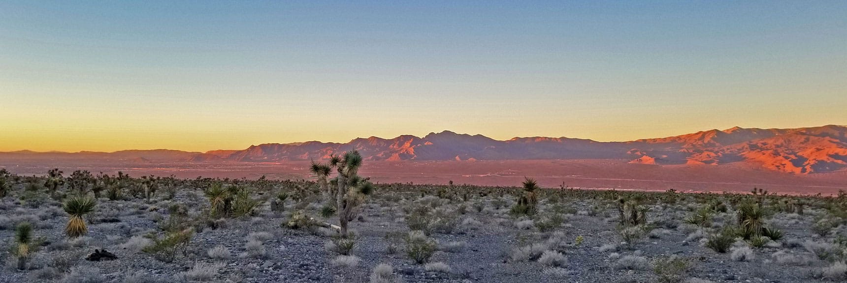 Sunrise Over the La Madre Mountains Wilderness | Gass Peak Grand Crossing | Desert National Wildlife Refuge to Centennial Hills Las Vegas via Gass Peak Summit by Foot