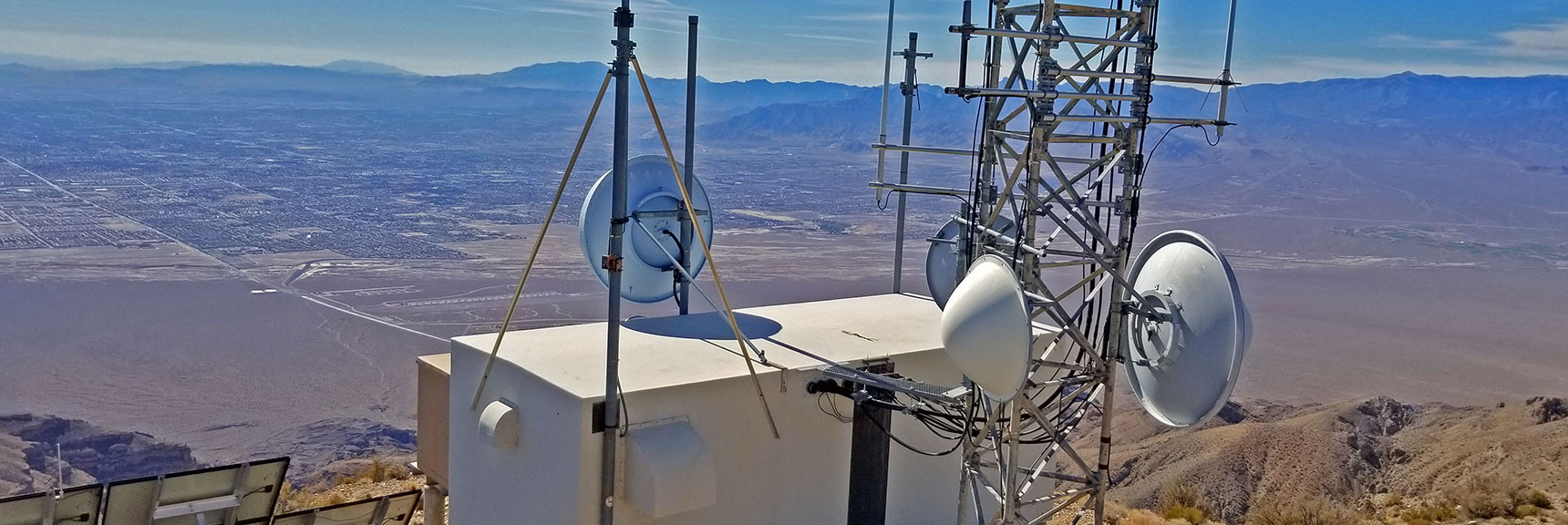 Communication Equipment on Gass Peak's Summit. | Gass Peak Grand Crossing | Desert National Wildlife Refuge to Centennial Hills Las Vegas via Gass Peak Summit by Foot
