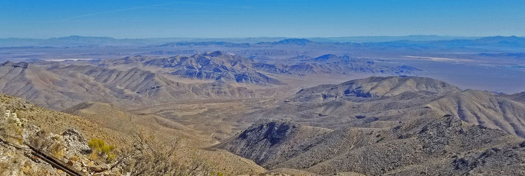 View Toward Southern Lake Mead Area and Wilderness Between. | Gass Peak Grand Crossing | Desert National Wildlife Refuge to Centennial Hills Las Vegas via Gass Peak Summit by Foot