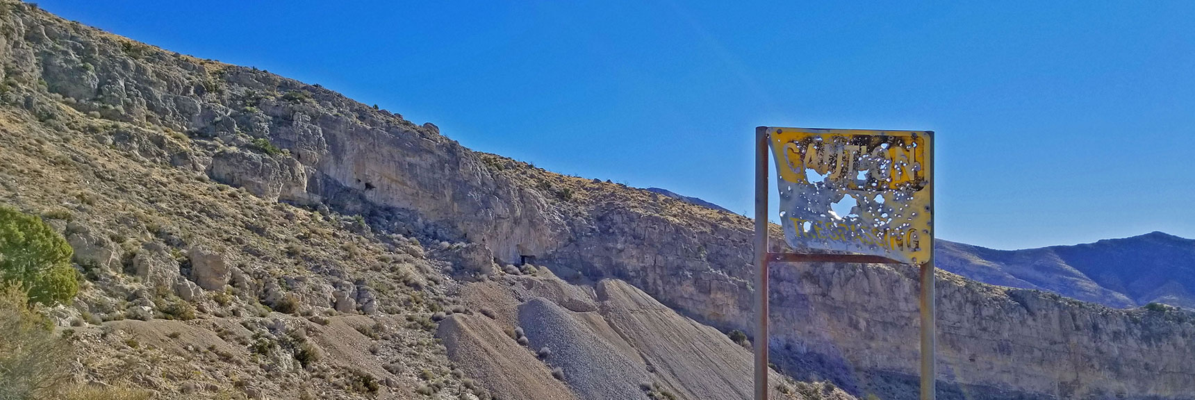 Upon Arrival at the Railroad Site One Can See the Abandoned Potosi Mine | Potosi Mt. Summit via Western Cliffs Ridgeline, Spring Mountains, Nevada