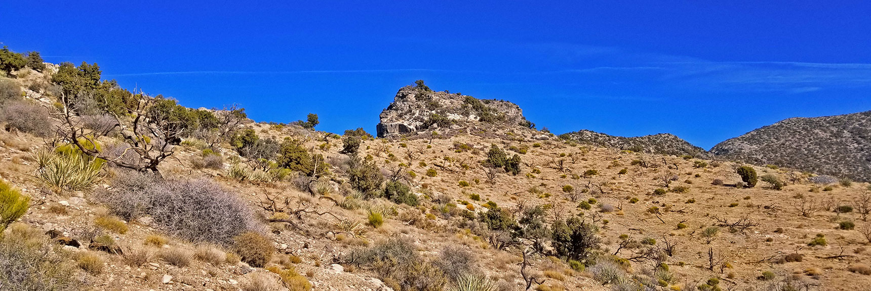 Rounding the Second Bluff and Heading Toward the Third Bluff | Potosi Mt. Summit via Western Cliffs Ridgeline, Spring Mountains, Nevada