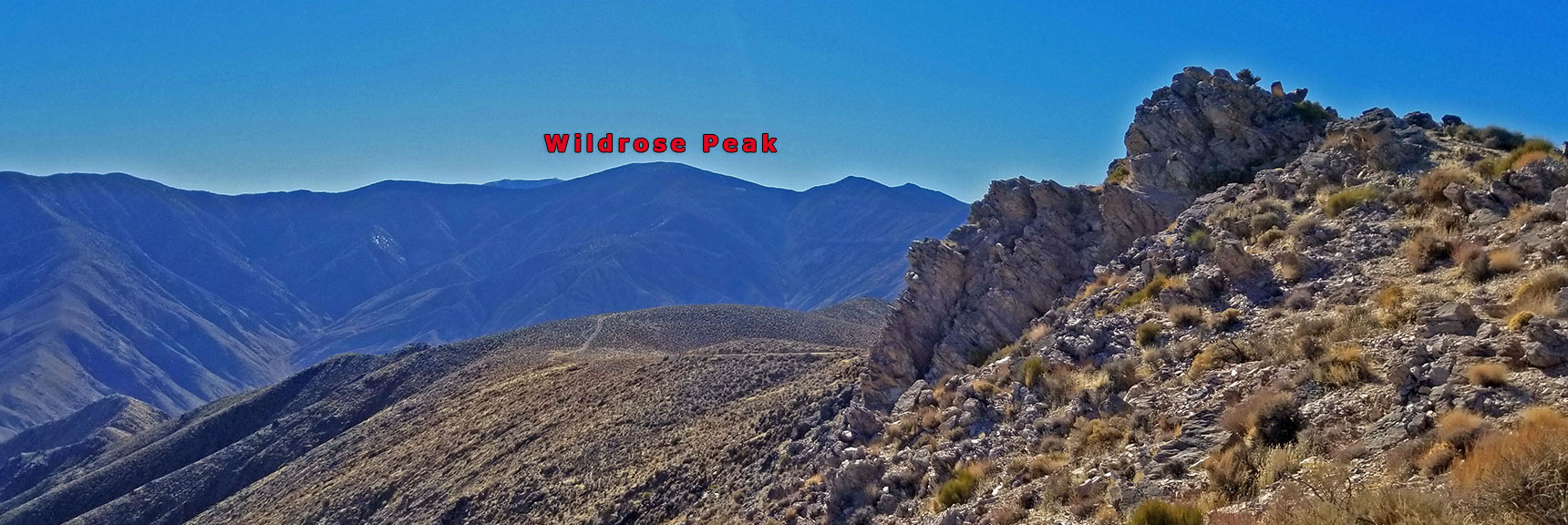 Southern View: Wildrose Peak, Rodger's Peak, Telescope Peak | Aguereberry Point | Panamint Mountain Range | Death Valley National Park, California