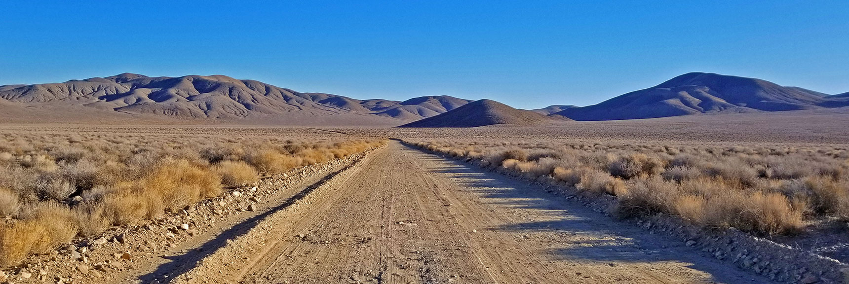 Heading Up Aguereberry Point Road, Freshly Graded, Good for 2WD Vehicles | Eureka Mine, Harrisburg, Cashier Mill, Death Valley, California