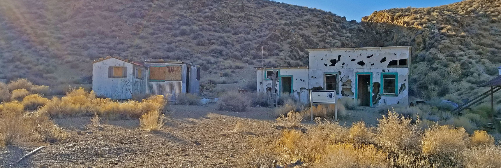 Pete Aguereberry's Guest House on the Right and Storage/Guest Cabin on the Left | Eureka Mine, Harrisburg, Cashier Mill, Death Valley, California