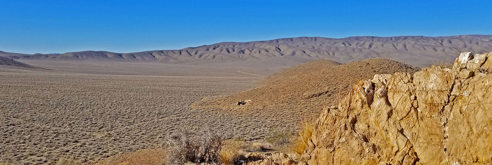 Another Abandoned Mine from Summit of Providence Ridge Looking Toward Emigrant Canyon | Eureka Mine, Harrisburg, Cashier Mill, Death Valley, California