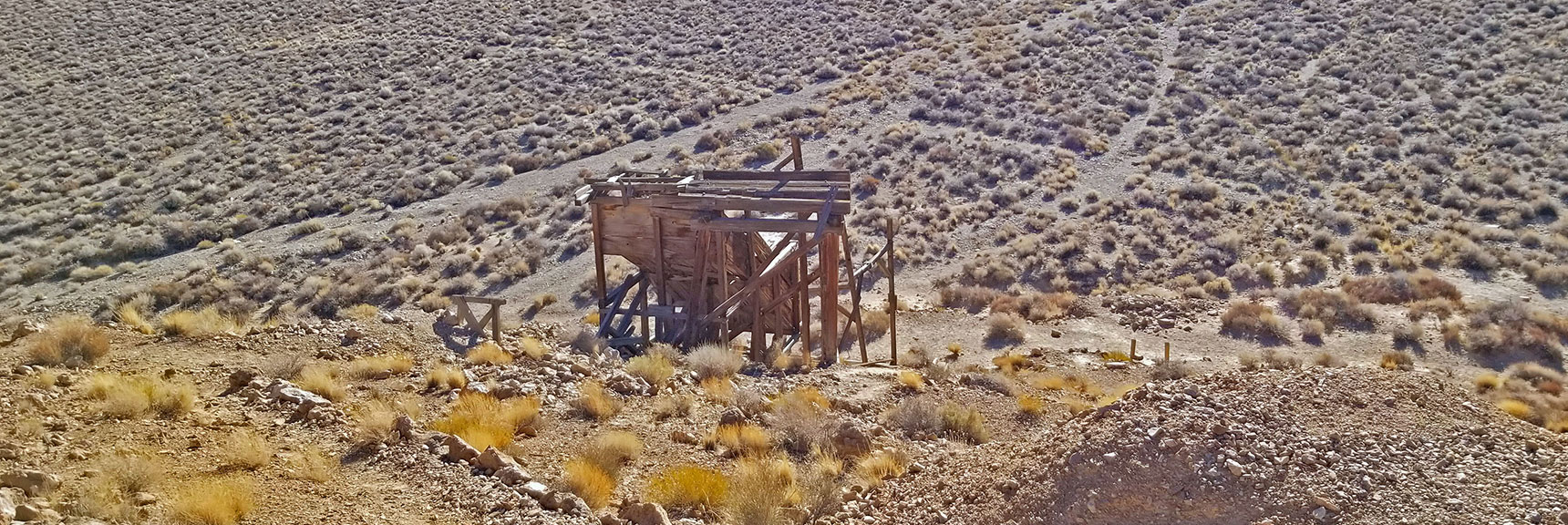 Top View of Eureka Mine. 2-91 Tons of Gold Ore = 1 Ounce of Gold | Eureka Mine, Harrisburg, Cashier Mill, Death Valley, California