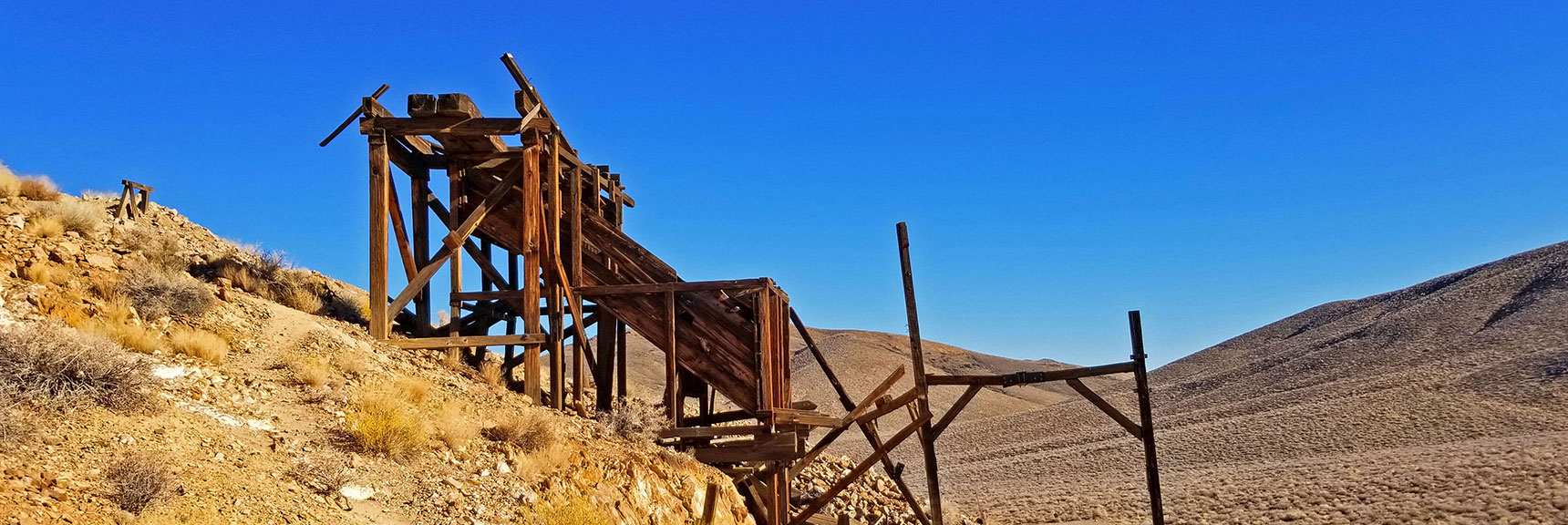 Side View of Cashier Mill. 8750 Ounces of Gold Extracted Worth $175,000 At the Time | Eureka Mine, Harrisburg, Cashier Mill, Death Valley, California