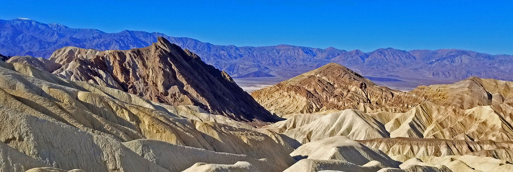 Golden Hills and West Side of Death Valley Viewed from the Base of Manly Beacon. | Golden Canyon to Zabriskie Point | Death Valley National Park, California