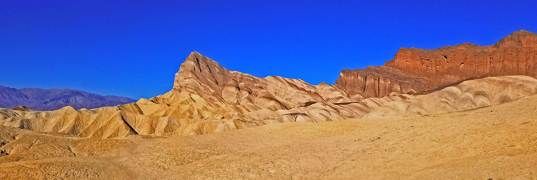 Closing in on Zabriskie Point, More Familiar Perspective of Manly Beacon. | Golden Canyon to Zabriskie Point | Death Valley National Park, California