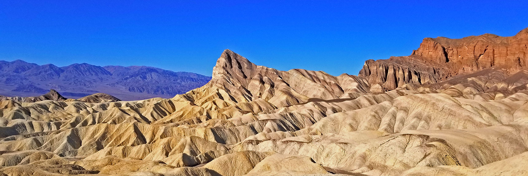 Iconic View of Manly Beacon from Just Below Zabriskie Point | Golden Canyon to Zabriskie Point | Death Valley National Park, California