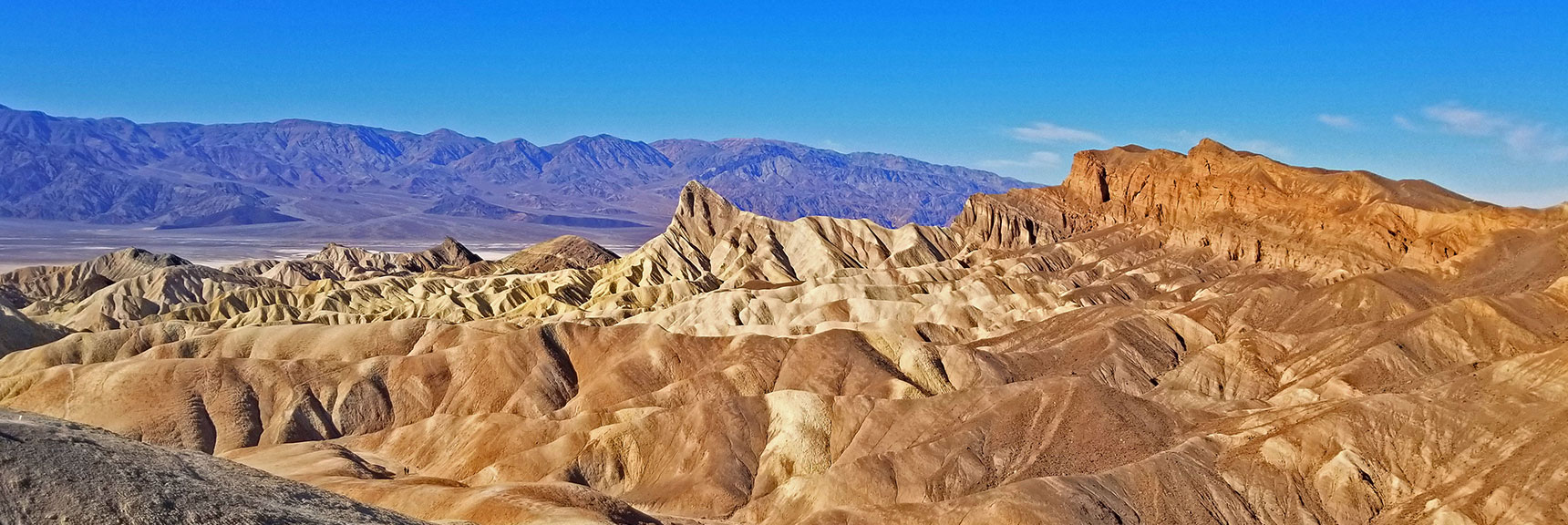 Wider Iconic View of Manly Beacon from Zabriskie Point. | Golden Canyon to Zabriskie Point | Death Valley National Park, California