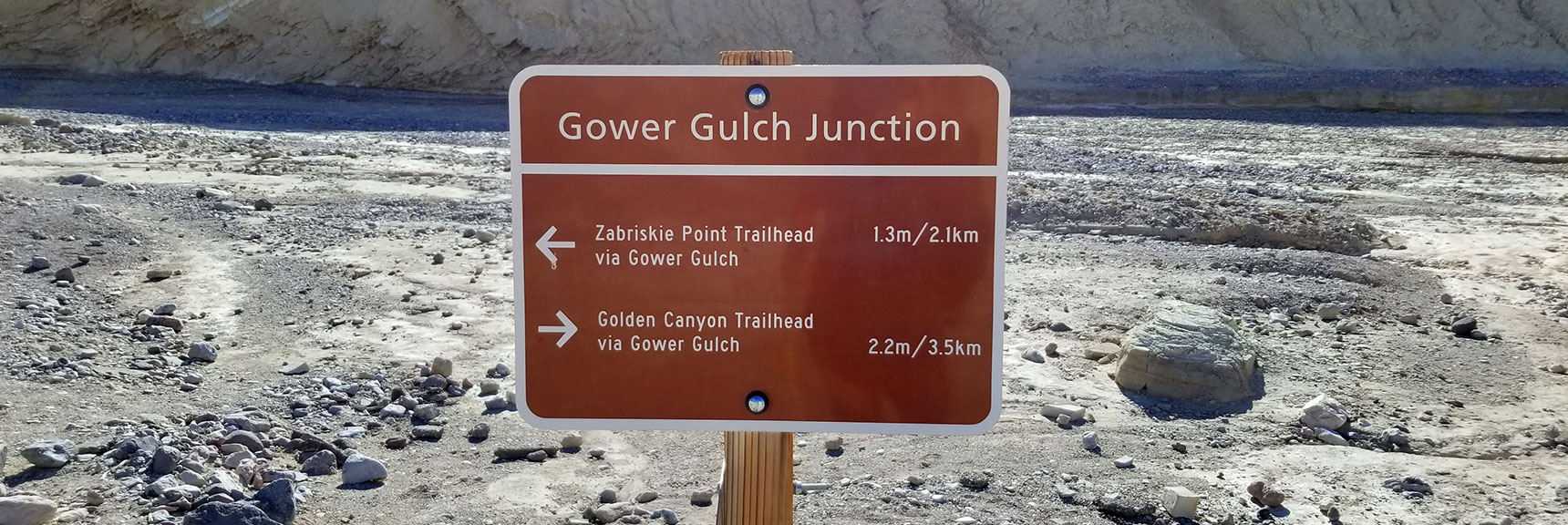 Back at Gower Gulch Junction, Heading Into Gower Gulch. | Golden Canyon to Zabriskie Point | Death Valley National Park, California