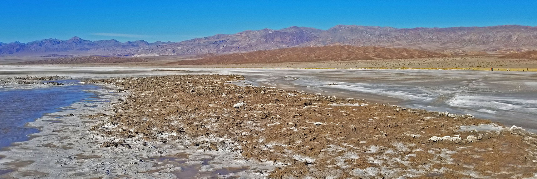 Brown Mounds Rise from the Soil as Salts Evaporate and Push Upward. | Return of Lake Manly (Lake in Death Valley) | Death Valley National Park, California