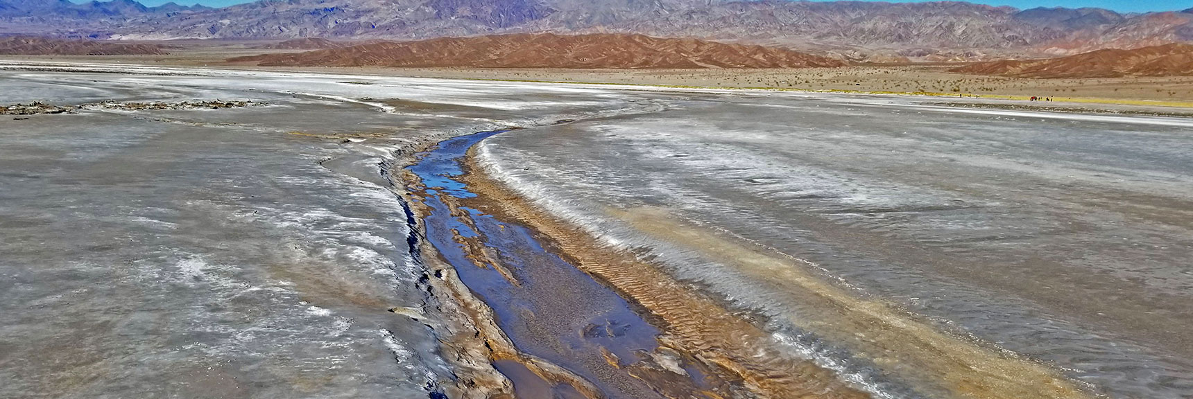 Small Stream Winds Through the Desert | Return of Lake Manly (Lake in Death Valley) | Death Valley National Park, California