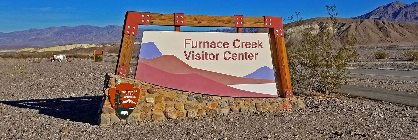 Furnace Creek Visitor Center Sign | Tea House & Table Rock Circuit | Furnace Creek | Death Valley National Park, California