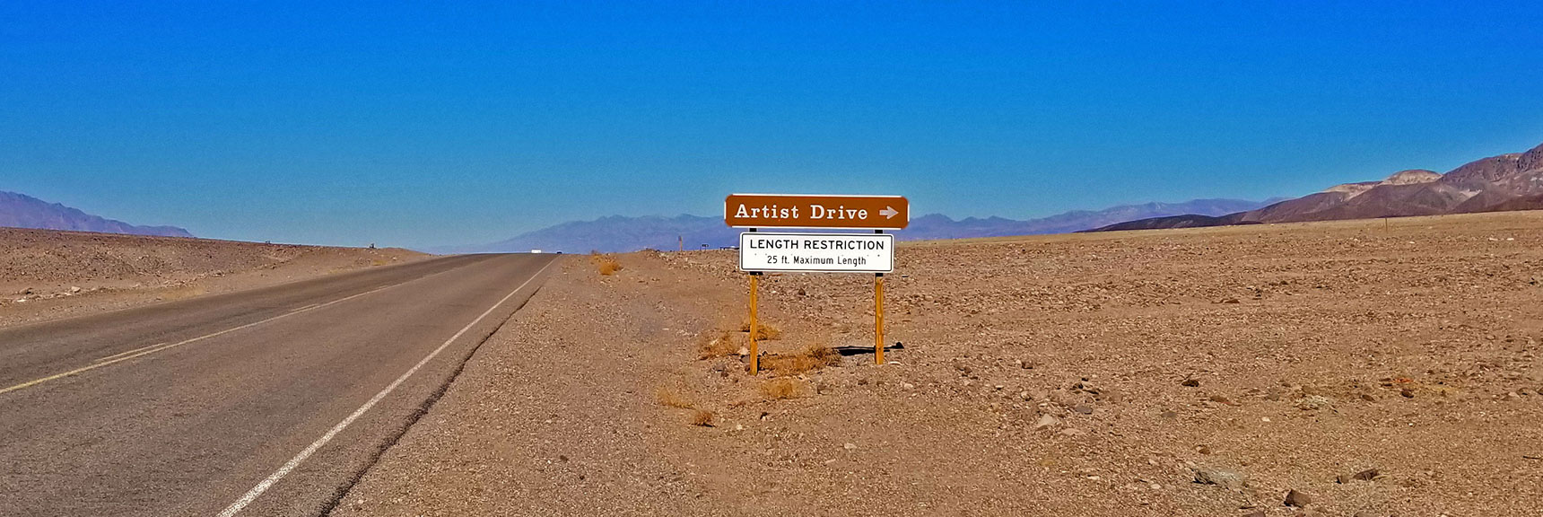 Approaching Artist Drive Turnoff Traveling North on Badwater Road | Artists Drive Hidden Canyon Hikes | Death Valley National Park, California