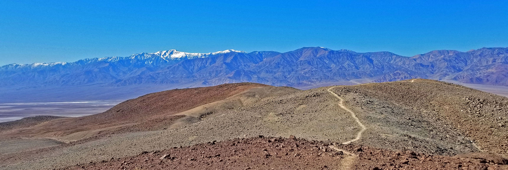 Panamint Mountains Viewed Along Unmarked Artist Drive Ridge Trail | Artists Drive Hidden Canyon Hikes | Death Valley National Park, California