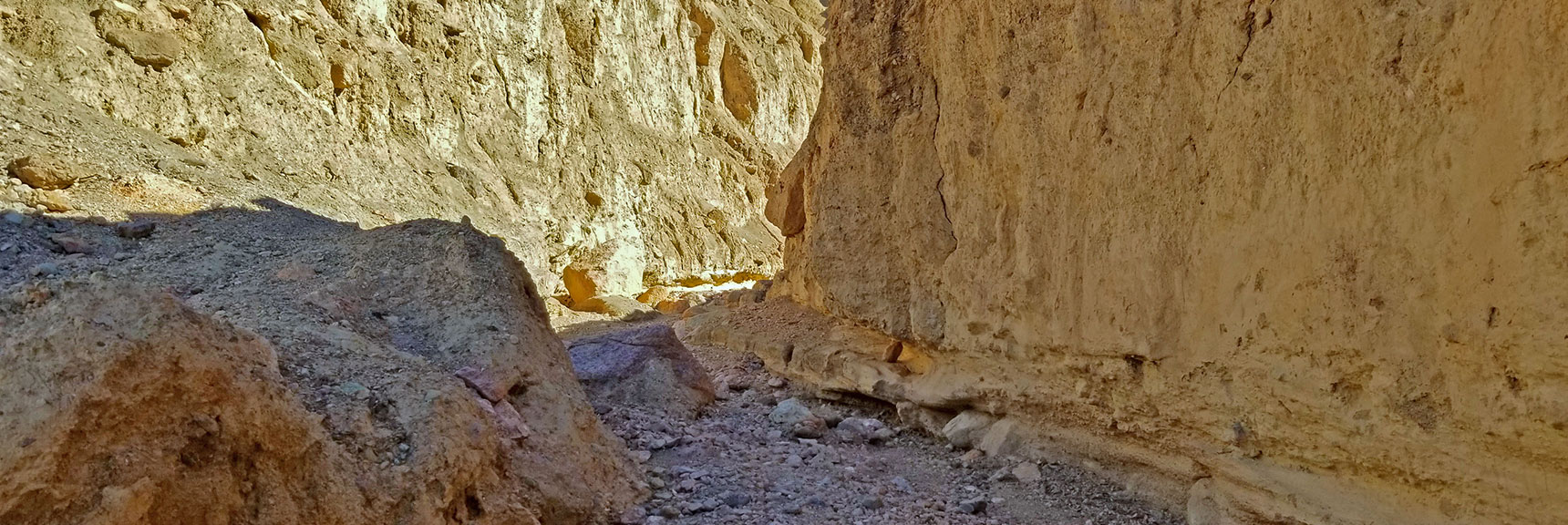 Immediately High Vertical Walls in First Dip Canyon | Artists Drive Hidden Canyon Hikes | Death Valley National Park, California