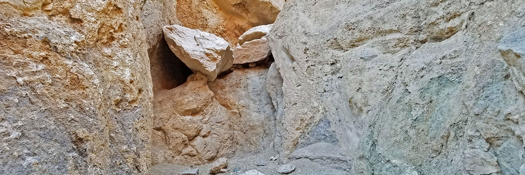 Final Turn-Around Barrier. Possible to Surmount but Challenging | Artists Drive Hidden Canyon Hikes | Death Valley National Park, California
