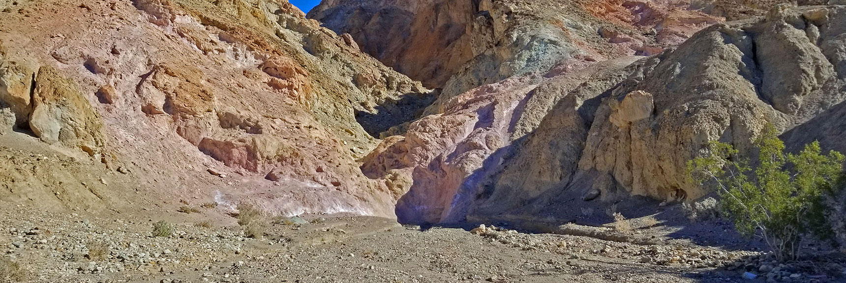 View Up 2nd Dip Canyon Toward Immediate Dry Waterfall Barrier | Artists Drive Hidden Canyon Hikes | Death Valley National Park, California