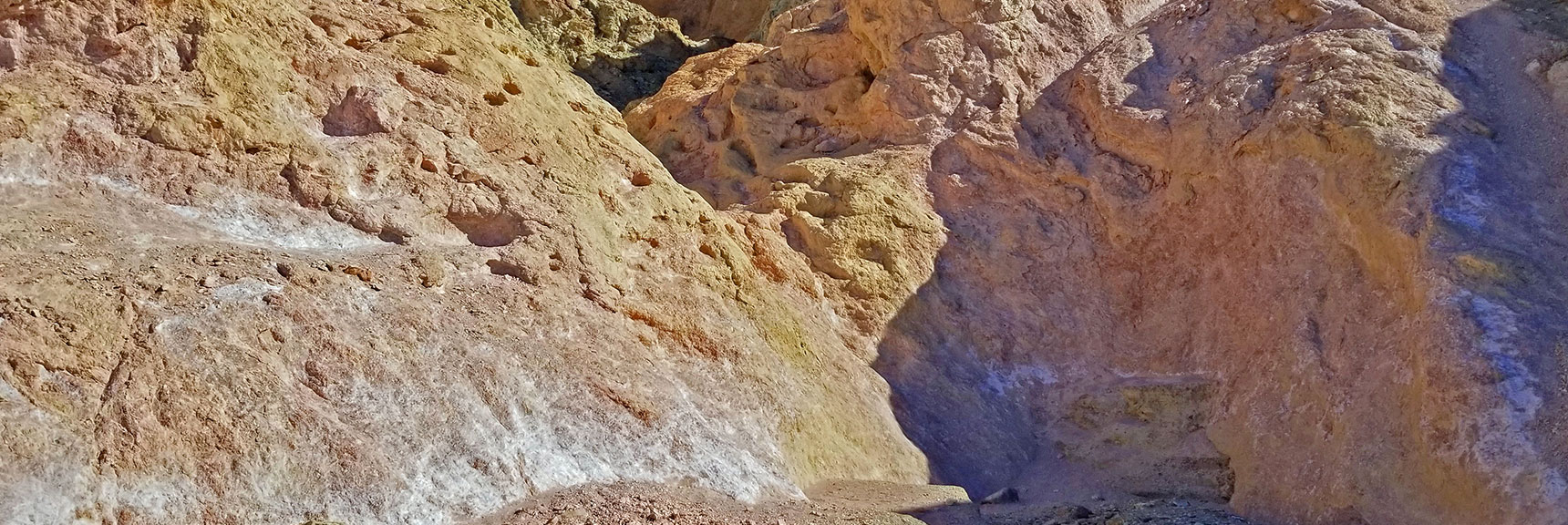 Dry Waterfall Bypass is a Class 3-4 Bypass to the Left. | Artists Drive Hidden Canyon Hikes | Death Valley National Park, California