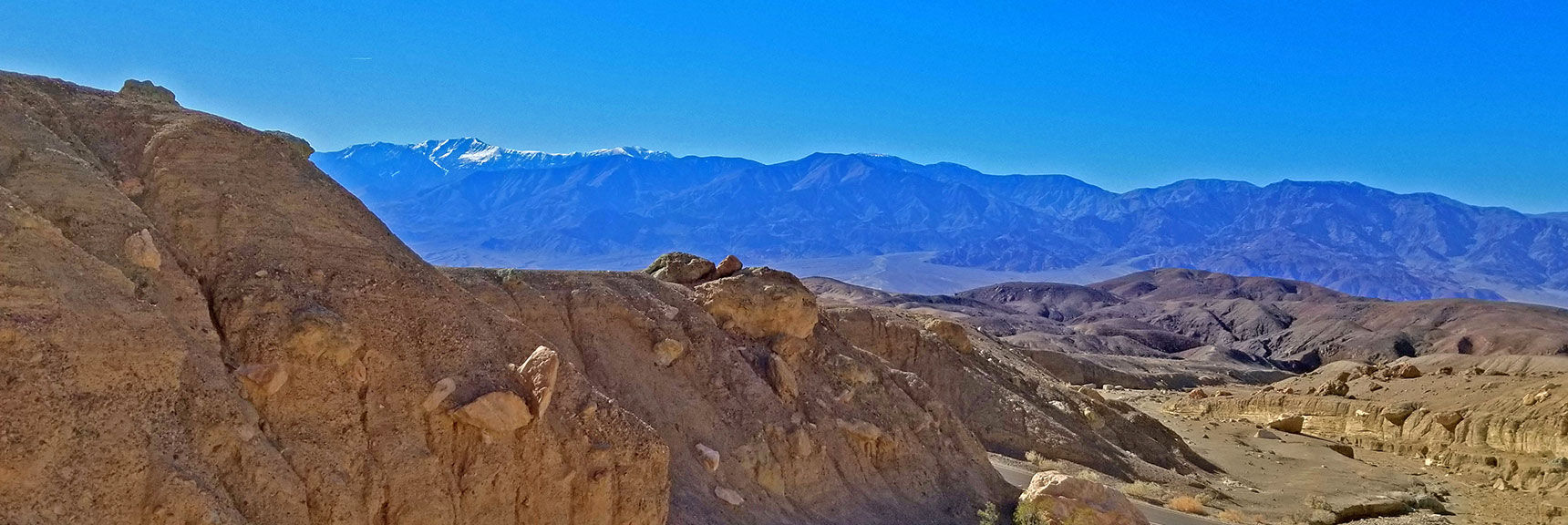 Southwestern View of Panamint Mountain Range from Top of Dry Waterfall Bypass | Artists Drive Hidden Canyon Hikes | Death Valley National Park, California