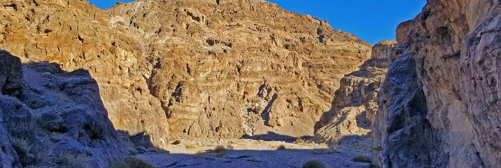 Canyon Walls Composed of Banded Bonanza King Orange and Black Dolomite and Limestone | Fall Canyon | Death Valley National Park, California