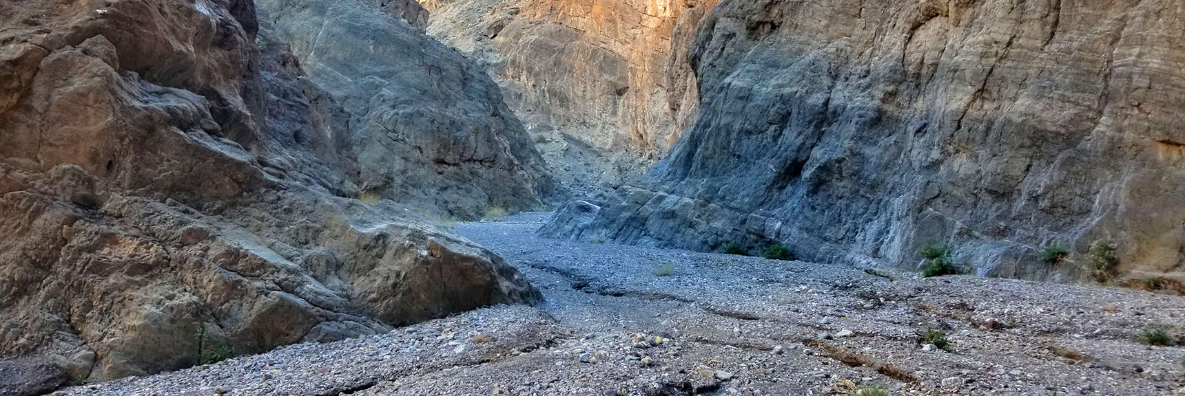 In the More Narrow Section Flash Flood Water and Debris Smooth and Polish the Walls | Fall Canyon | Death Valley National Park, California