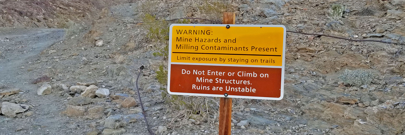 Many Warnings Indicating Mine Hazards | Keane Wonder Mine | Death Valley National Park, California