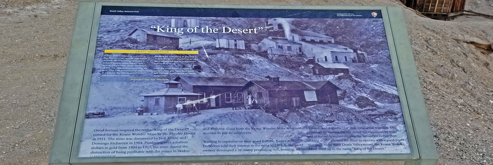 Interpretive Display at Lower Stamp Mill | Keane Wonder Mine | Death Valley National Park, California
