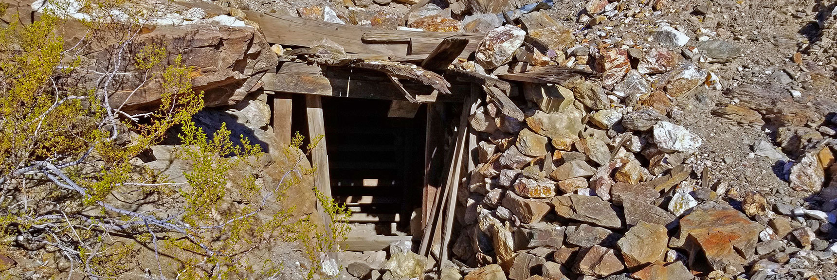 Mine Opening at Tram Way Summit and Upper Stamp Mill | Keane Wonder Mine | Death Valley National Park, California