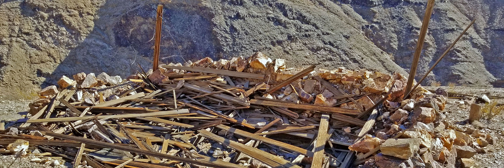 Collapsed Upper Mine Camp Building | Keane Wonder Mine | Death Valley National Park, California