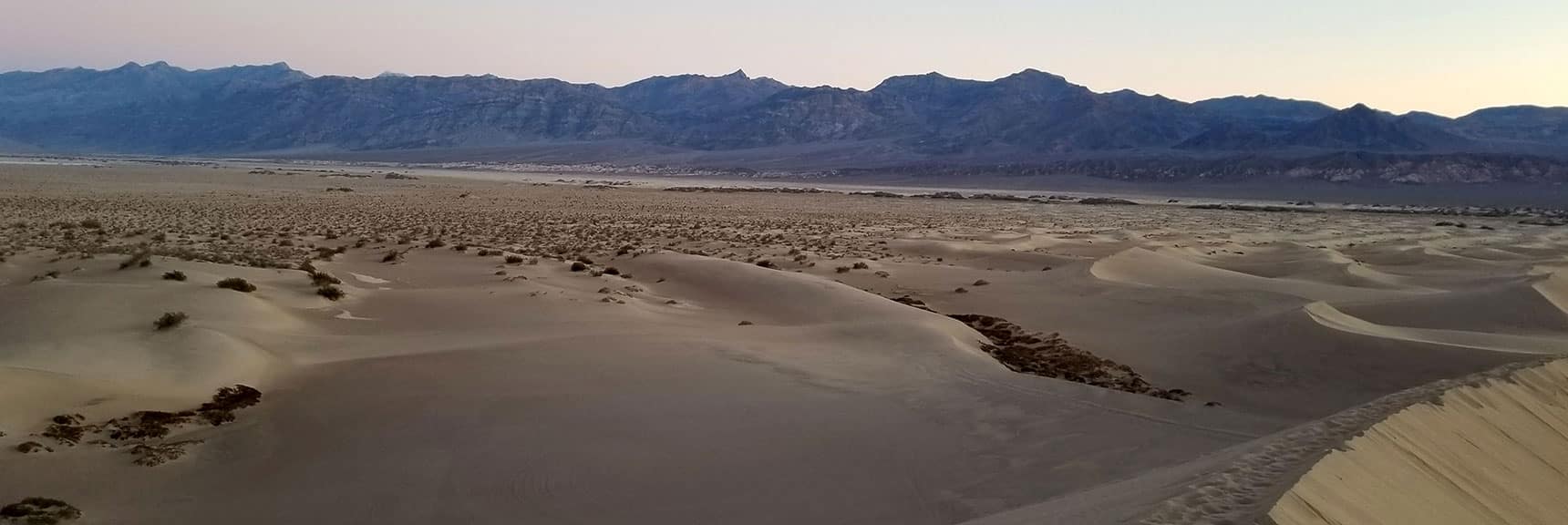 View Northeast | Mesquite Sand Dunes Sunrise | Death Valley National Park, California