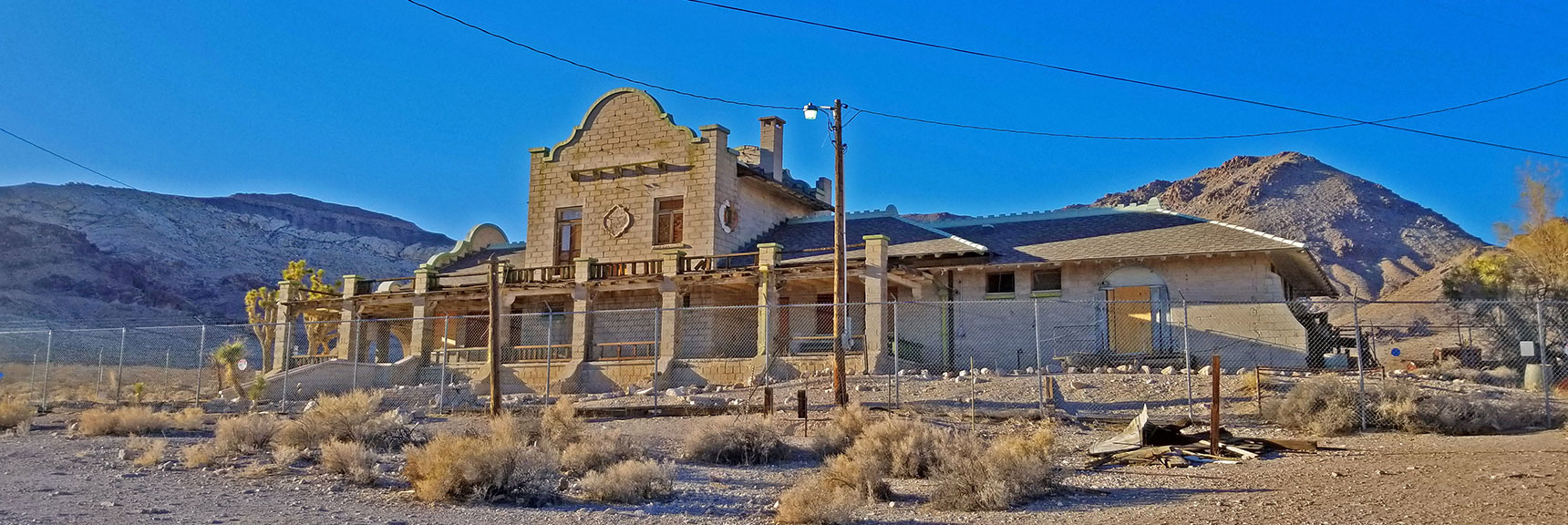 Train Depot - Recently a Casino, Bar and Souvenir Shop | Rhyolite Ghost Town | Death Valley Area, Nevada