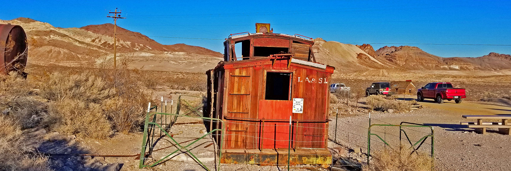 Caboose House at Train Depot | Rhyolite Ghost Town | Death Valley Area, Nevada