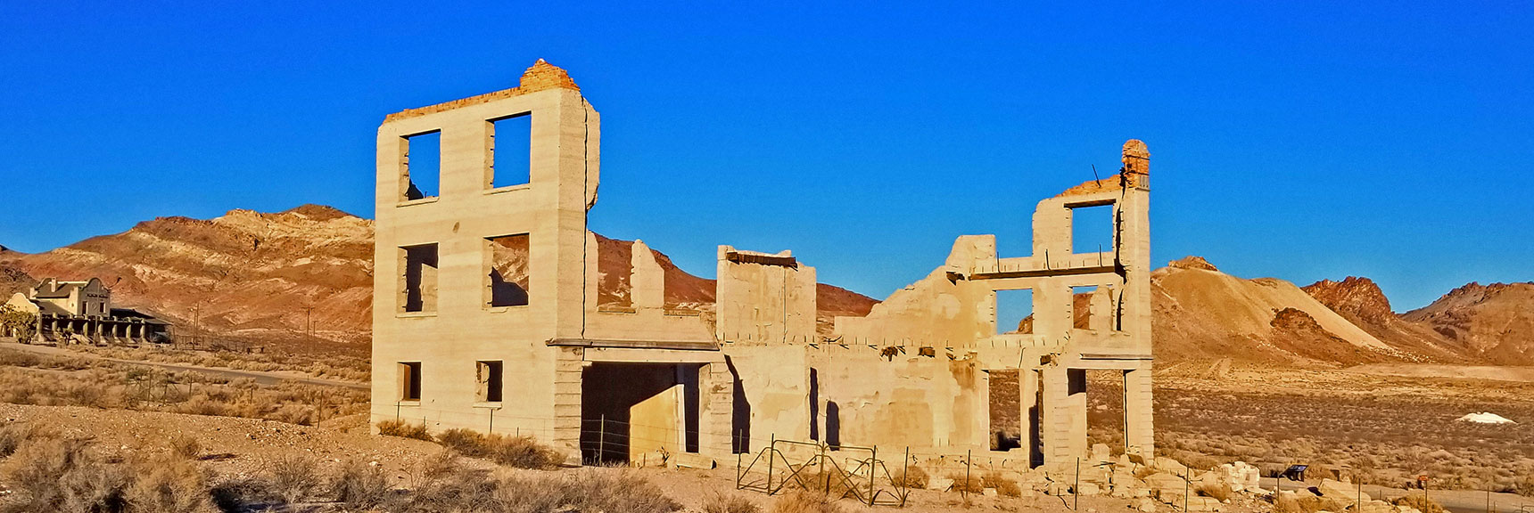 Cook Bank Building, Largest, Most Elaborate Building in Rhyolite | Rhyolite Ghost Town | Death Valley Area, Nevada