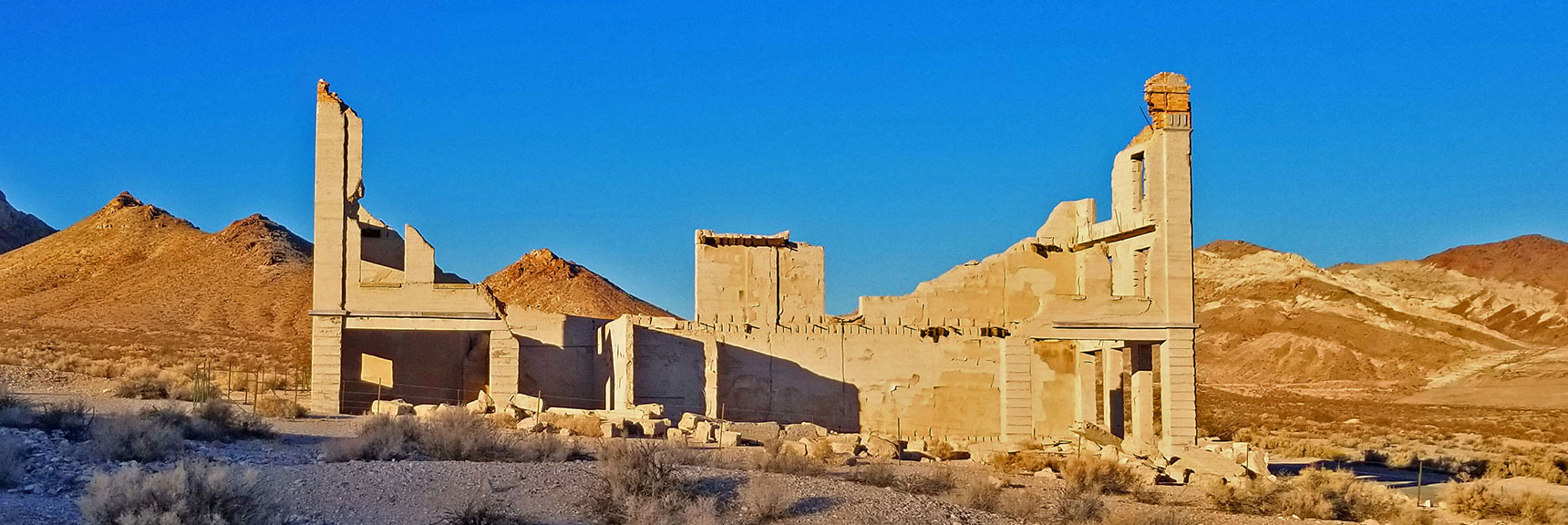 Cook Bank Building, Largest, Most Elaborate Building in Rhyolite | Rhyolite Ghost Town | Death Valley Area, Nevada