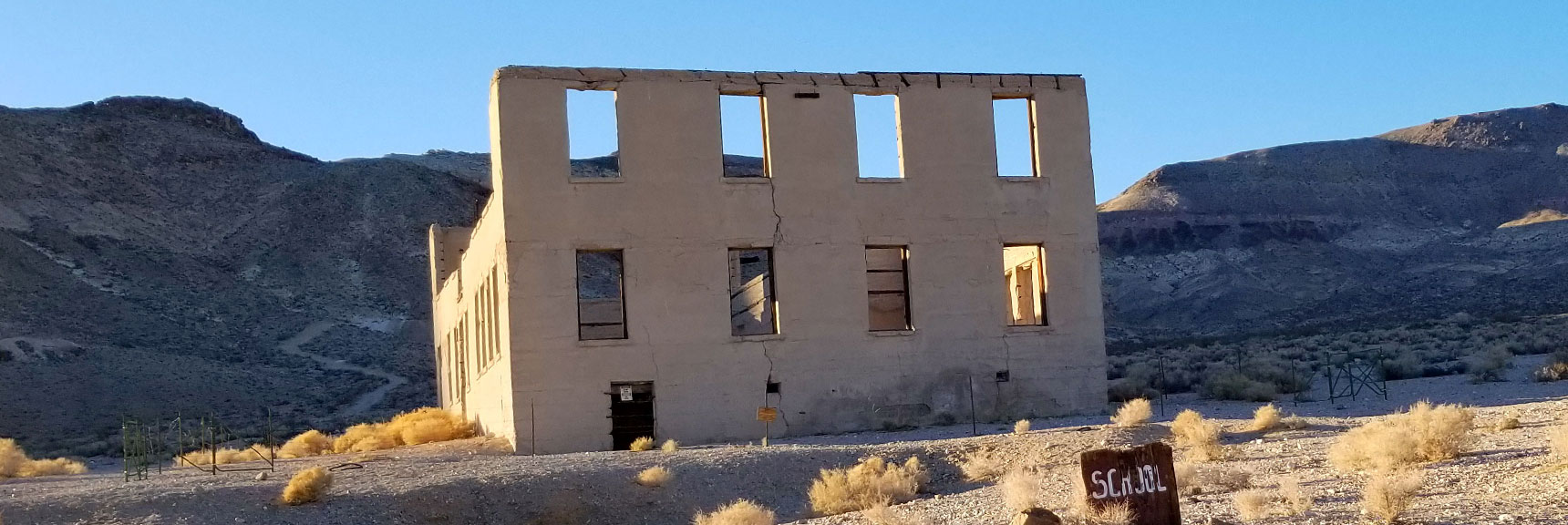 Rhyolite Schoolhouse - 250 Children at Its Height in 1906 and 1907 | Rhyolite Ghost Town | Death Valley Area, Nevada