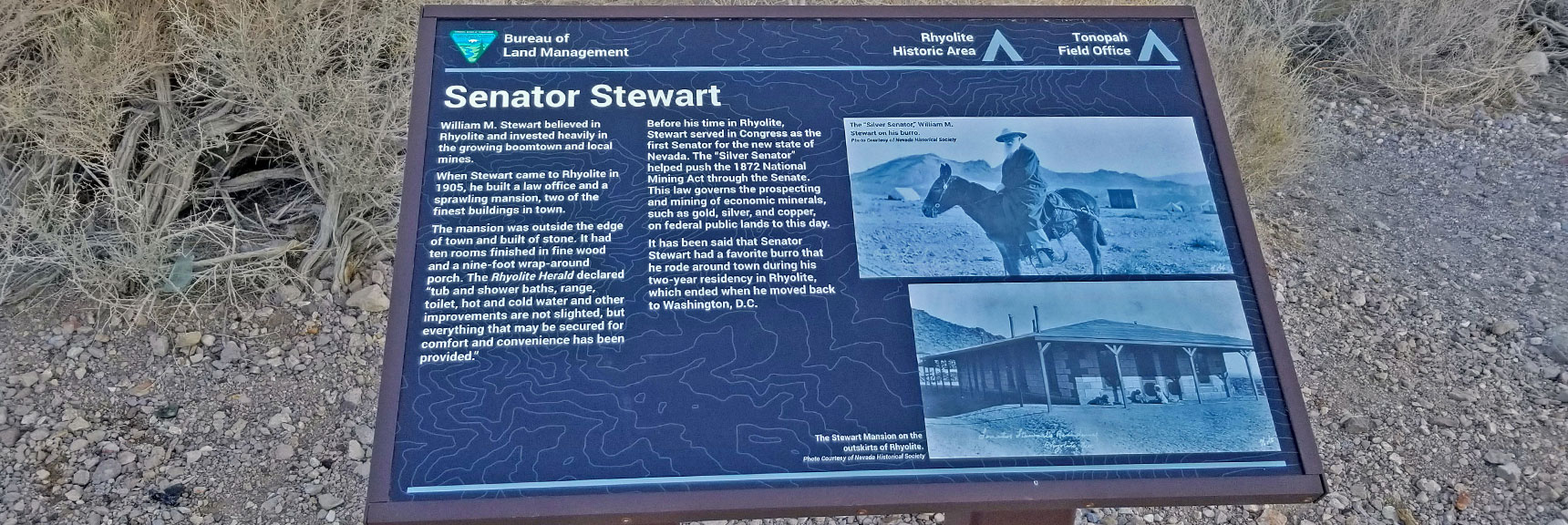 Senator Stewart, Nevada's First Senator | Rhyolite Ghost Town | Death Valley Area, Nevada