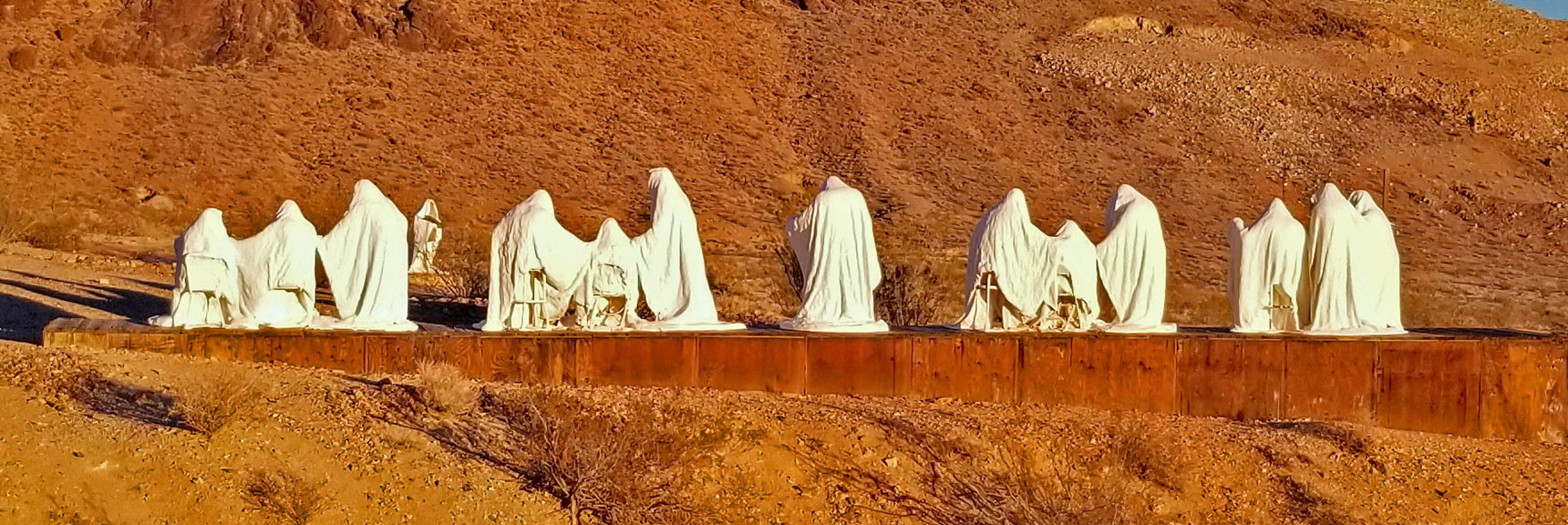 Last Supper Sculpture at Goldwell Open Air Museum | Rhyolite Ghost Town | Death Valley Area, Nevada